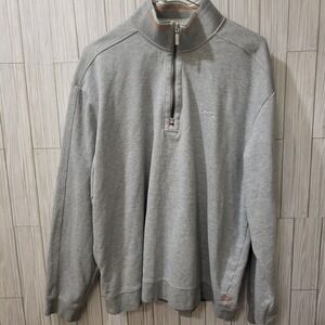 Tommy Bahama Quarter Zip  Men's‎ Long Sleeve Polo,Sweat Shirt, Gray, Size XL